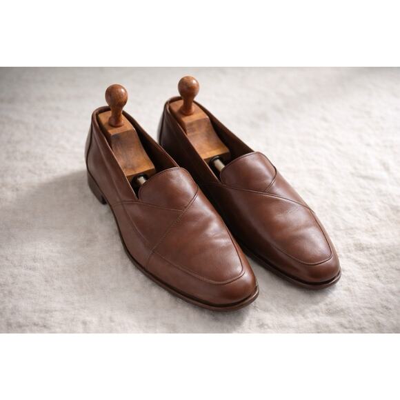 Bally Brennan-01 Brown Leather Loafers Men’s 9 M Swiss Made Slip On Dress Shoes main image 9